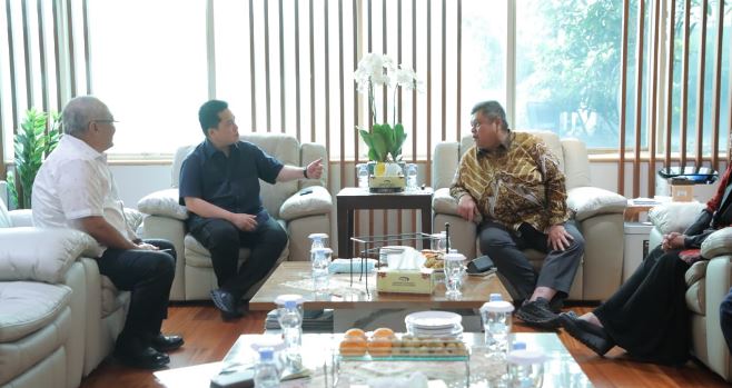 Menpora Erick melakukan pertemuan bersama Kepala Badan Pengawasan Keuangan dan Pembangunan (BPKP), Muhammad Yusuf Ateh di Lantai 3, Kantor BPKP, Jakarta, Kamis (2/10) pagi.(foto:Ryan/kemenpora.go.id)