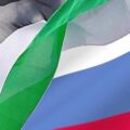 Ilustrasi: Bendera Palestina dan Rusia. (Foto file-Anadolu Agency)
