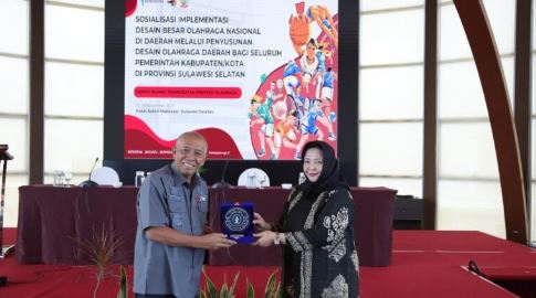 Kementerian Pemuda dan Olahraga (Kemenpora) RI menggelar Sosialisasi dan Implementasi Desain Olahraga Besar Nasional (DBON) melalui Penyusunan Desain Olahraga Daerah (DOD) Bagi Seluruh Kabupaten/Kota di Wilayah Provinsi Sulawesi Selatan. bertempat di Hotel Aston, Makassar, Kamis (13/11).(foto:dok/kemenpora.go.id)