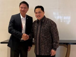 Menteri Pemuda dan Olahraga (Menpora) RI Erick Thohir bertemu dengan Philippine Sports Commission (PSC) Chairman atau Ketua Komisi Olahraga Filipina Patrick Gregorio di Jakarta, Minggu (19/10). Pertemuan ini dalam rangka menjajaki kolaborasi lebih dalam antara kedua negara Asia Tenggara tersebut.(foto:istimewa)